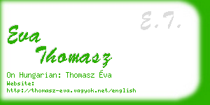 eva thomasz business card