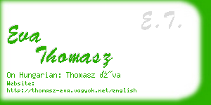 eva thomasz business card